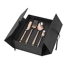 Broste Copenhagen Hune Titanium Espresso Bestickset 16 Delar