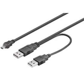 MicroConnect 2x USB A - USB Mini-B 2.0 0,6m