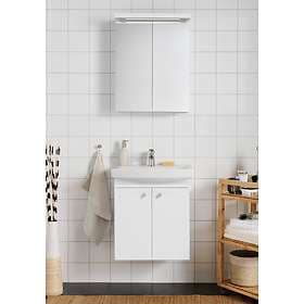 Hafa Life Komplett Möbel Med 2 Luckor & Spegelskåp 605mm (Matt Vit)