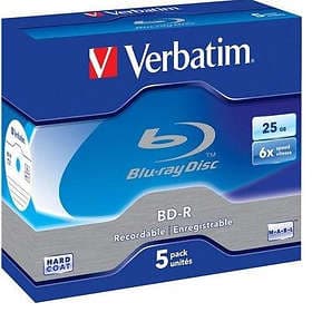 Verbatim BD-R 25GB 6x 5-Pack Jewelcase