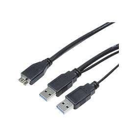 LogiLink 2x USB A - USB Micro-B 3.0 1m