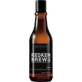 Redken Brews Mens 3in1 Shampoo Conditioner & Body Wash 300ml