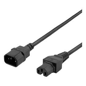 Deltaco IEC C14 - IEC C15 2m