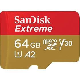 SanDisk Extreme microSDXC Class 10 UHS-I U3 V30 A2 160/60MB/s 64GB