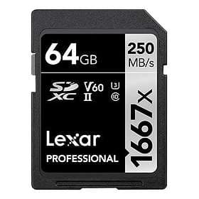 Lexar Professional SDXC Class 10 UHS-II U3 V60 1667x 64GB