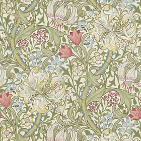 Morris & Co. Archive Golden Lily Green Red (210398)