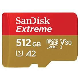 SanDisk Extreme microSDXC Class 10 UHS-I U3 V30 A2 160/90MB/s 512GB