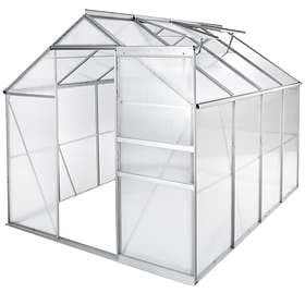 TecTake Växthus 250x185x195cm (Aluminium/Polykarbonat)