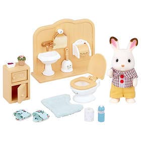 Sylvanian Families Chocolate Rabbit and Toilet Set 5015