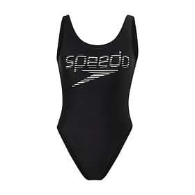 Speedo Summer Stripe Logo Deep U-Back Baddräkt (Dam)