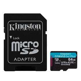 Kingston Canvas Go! Plus microSDXC Class 10 UHS-I U3 V30 A2 170/70MB/s 64GB