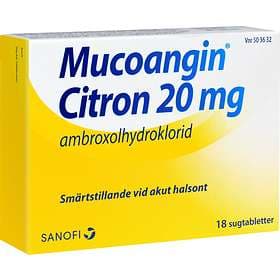 Mucoangin Citron 20mg 18 Sugtabletter