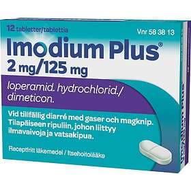 Imodium Plus 2mg/125mg 12 Tabletter