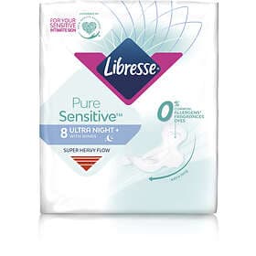 Libresse PureSensitive Ultra Night+ Wings (8-pack)