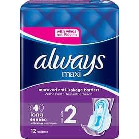 Always Maxi Long Wings (12-pack)