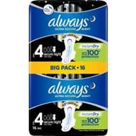 Always Ultra Secure Night Wings Duo (16-pack)