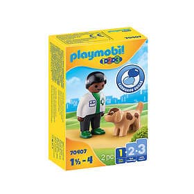 Playmobil 1.2.3 70407 Veterinär med hund