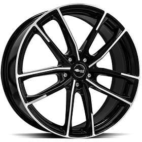 Brock Wheels B38 Black Full Polish 8x18 5/105 ET38 CB56.6