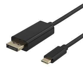 Deltaco 21,6Gbps USB C - DisplayPort 2m