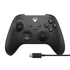 Microsoft Xbox Series X Wireless Controller - Carbon Black + Cable (Xbox Series X)