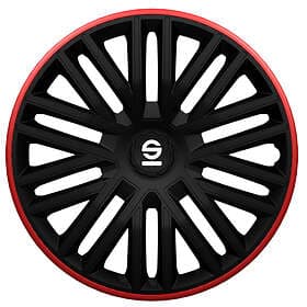 Sparco Bergamo 15" Svart/Röd 4st