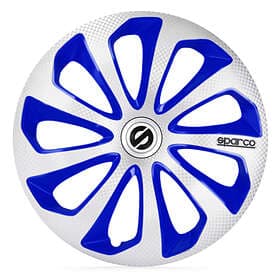 Sparco Sicilia 14" Silver/Blå Kol 4st