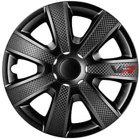 Auto-Style VR 13" Svart/Kol/Logo 4st