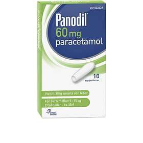 Panodil 60mg 10 Suppositorier