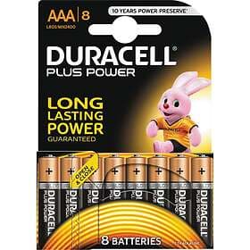 Duracell Plus Power AAA-batterier (LR03) 8-pack