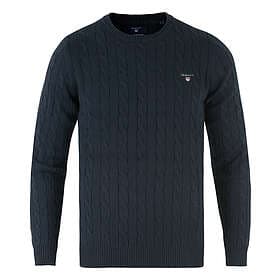 Gant Cotton Cable Crew Neck Sweater (Herr)