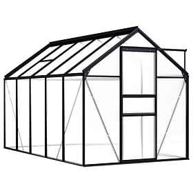vidaXL Växthus 5,89m² (Aluminium/Antracit)