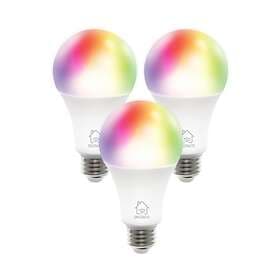 Deltaco SH-LE27RGB 810lm E27 9W 3-pack (Dimbar)