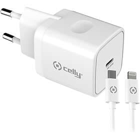 Celly Wall Charger TC1C20WLIGHTWH (kabel ingår)