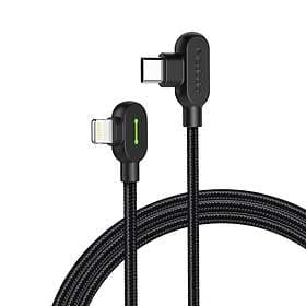 Mcdodo Braided LED USB C - Lightning (2x angled) 1,8m