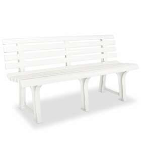 vidaXL Garden Bench 145,5 cm Plastic White