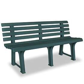 vidaXL Garden Bench 145,5 cm Plastic Green