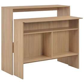 vidaXL Bar Table with 2 Tops Oak 130x40x120 cm