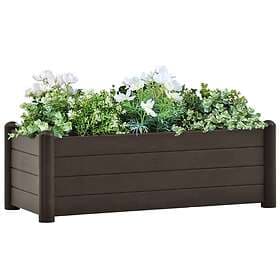 vidaXL Garden Raised Bed PP Mocha 100x43x35 cm