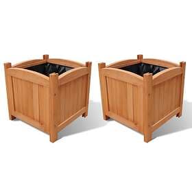 vidaXL Wooden Raised Bed 30 x cm Set of 2