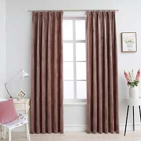 vidaXL Velvet Gardinlängder 2-pack 140x225cm (Rosa)
