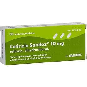 Cetirizin Sandoz 10mg 30 Tabletter