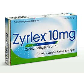 Zyrlex Cetirizindihydroklorid 10mg 14 Tabletter