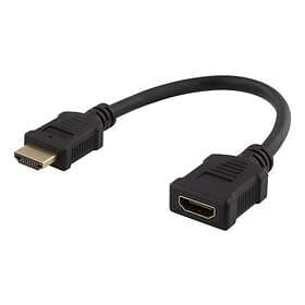 NÖRDIC HDMI - HDMI M-F Adapter 0,2m