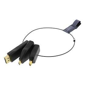 Deltaco Office Adapter Ring DisplayPort/DisplayPort Mini/USB C - HDMI M-F Adapter