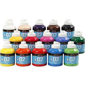 A-color Readymix Matt Akrylfärg Set 15x500ml
