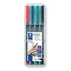 Staedtler Universal Lumocolor 318 Permanent F Tuschpennor 4-pack