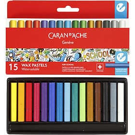 Caran d'Ache Neocolor II School 5cm Akvarellkritor 15st