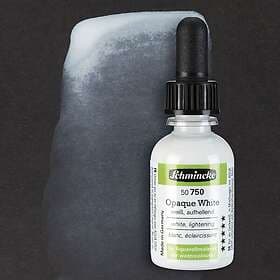 Schmincke Aqua Drop Flytande Akvarellfärg Opaque White 750 30ml