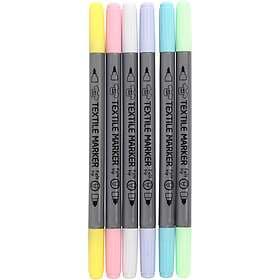 Creative Toys Pastel Textilpennor 6-pack