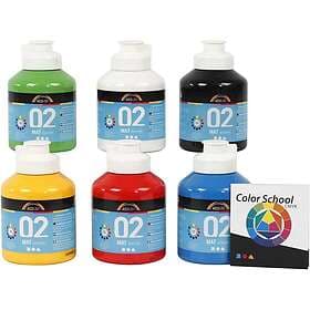 A-Color Readymix Matt Akrylfärg Set 6x500ml